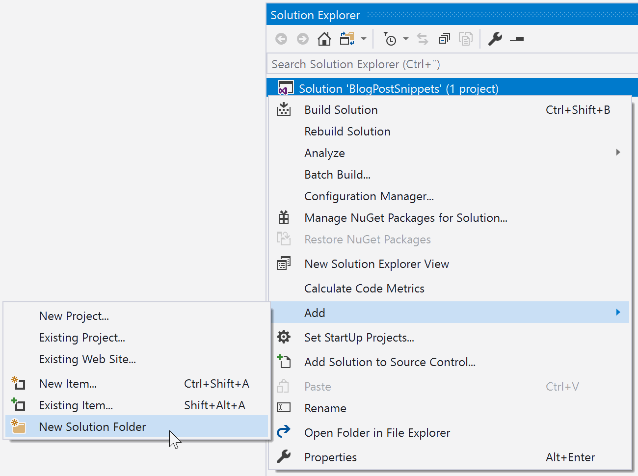 Organizing Visual Studio Projects In Solution Folders Cathrine Wilhelmsen